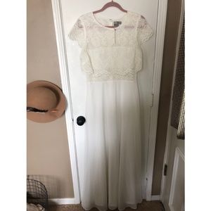 ASOS White lace maxi dress